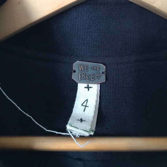 We The Free people military sweatshirt jacket 4 - Picture 2 of 6